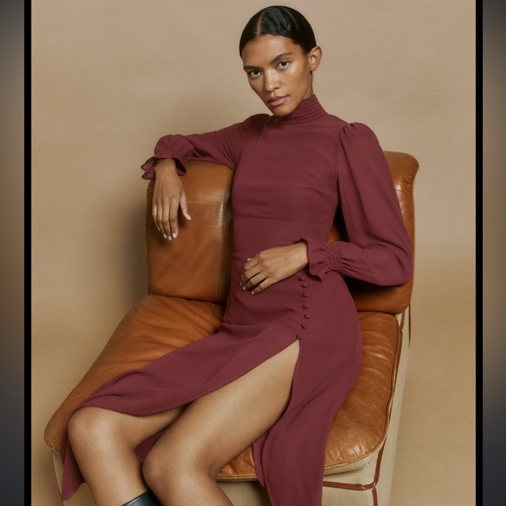 Reformation worn once plum Stevi dress